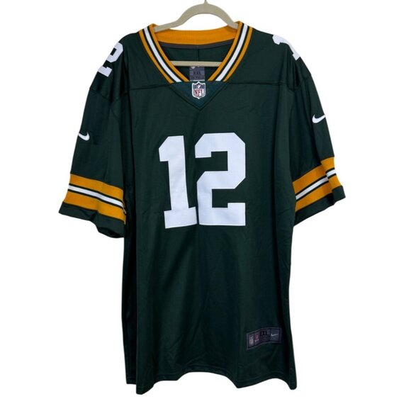 Aaron Rodgers 12 Green Bay Packers Nike NFL Jersey On Field New Mens Size XXL